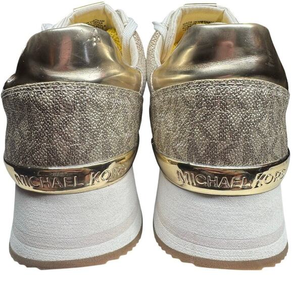 Michael Michael Kors Monique Trainer Gold and White Sparkle Size 10M - Picture 10 of 16